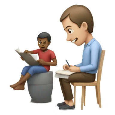 make an emoji of a man studying maternal and child health  sticker