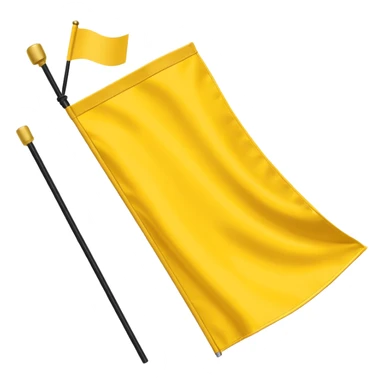 Handheld Flag yellow  sticker