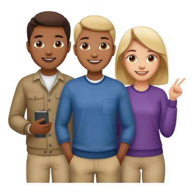 Group of 5 coworkers no formal dress sticker