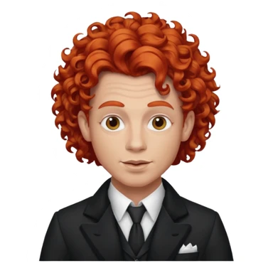 curly redhead drag king sticker