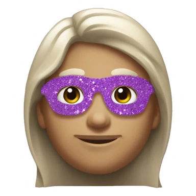 Un coeur violet pailleté  sticker