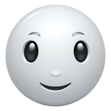 3d white sphere sticker