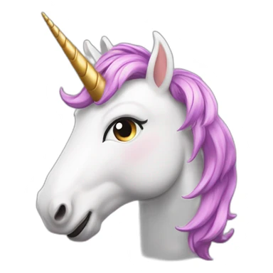 smilling unicorn sticker