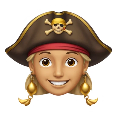 Face with a pirate hat sticker