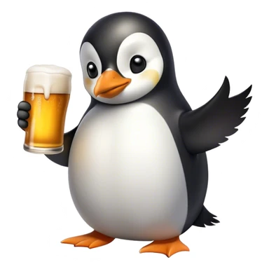 Пенгвин с пивом  sticker