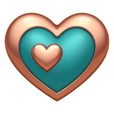 A teal, burnt orang, and rose gold heart, please.  sticker
