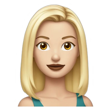 Margot robbie with straight hair sticker