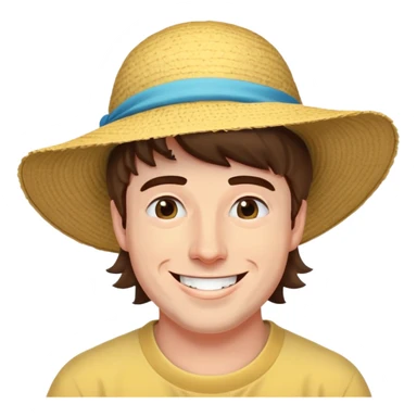 mr beast aka jimmy donaldson smilijg wearing his big stupid sunhat sticker