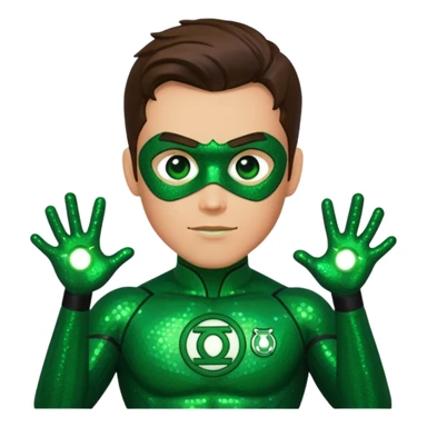 Green Lantern with Sequin Outfit sticker