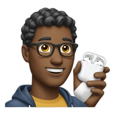 guy-with-waves-and-airpods sticker