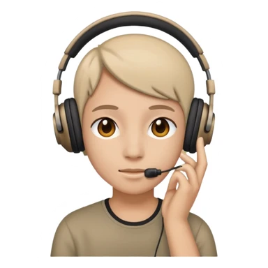 Jamming to music with headphones sticker