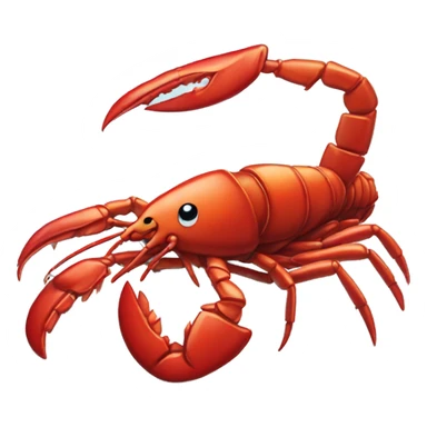 Lobster ice skating sticker