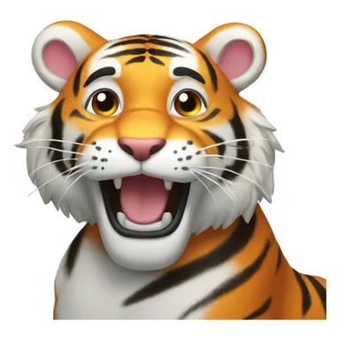 Happy tiger sticker