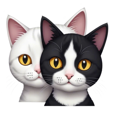 Two cats one black and white and one just black sticker