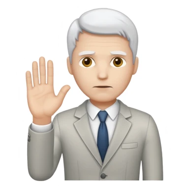 consulting man with hand with white skin sticker