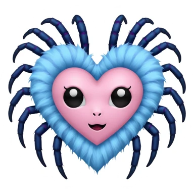 pastel goth heart with pastel spider sticker