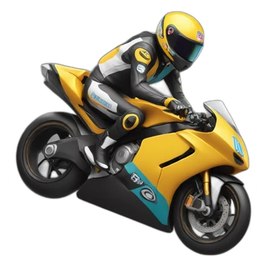 Biker in racing suit  sticker