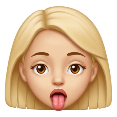 girl naked eye close with tongue sticker