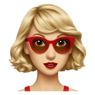 taylor swift red cateye sunglasses sticker