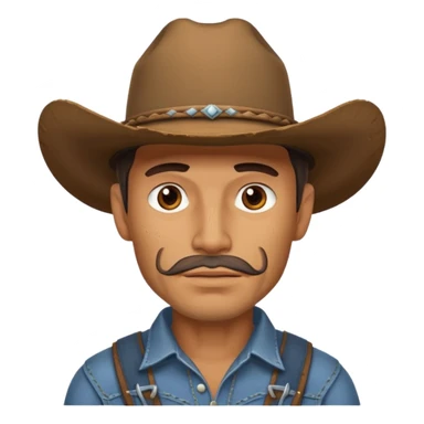 cowboy no hat sticker