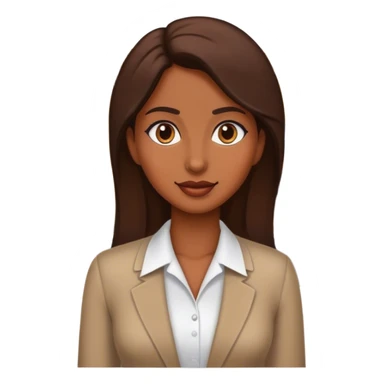 brown lady in real estate job sticker