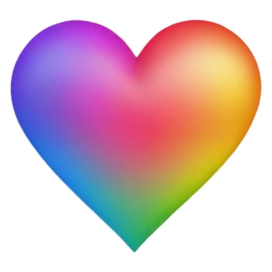 rainbow heart sticker
