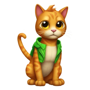cat wearing dino costume  sticker