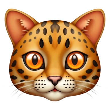 Leopard cat with spotted fur and alert expression sticker