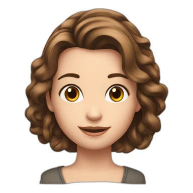 Fille qui s’appelle Emma qui est est très belle qui est brune au cheveux long plaqué  sticker