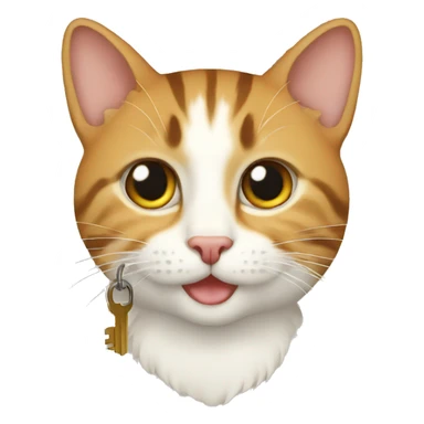 A key made of cats sticker