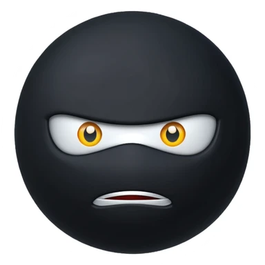 Black fabric Limbless ninja ball sphere sticker