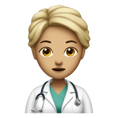 Woman pregnant doctor angry uncomfortable sticker