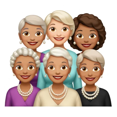 4 older ladies sticker