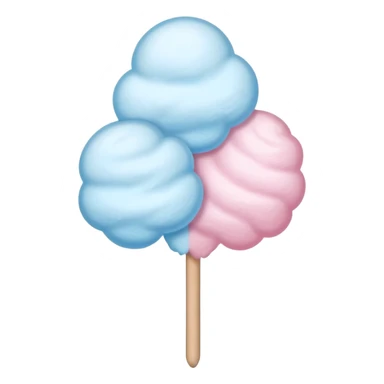 Basic cotton candy on stick with muted colors sticker