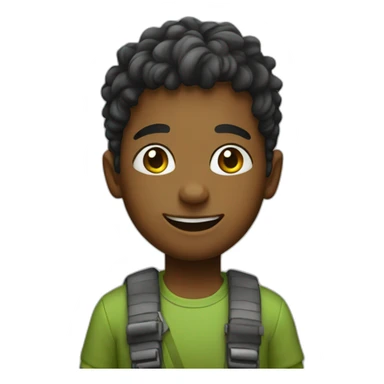 rainbow artist boy sticker