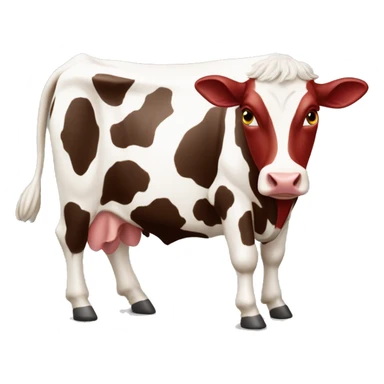 Une vache rouge qui rit sticker