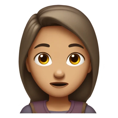 girl with long brown hair and light skin that is mad and with her arm’s crossed  sticker