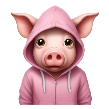 Pig in a hoodie sticker