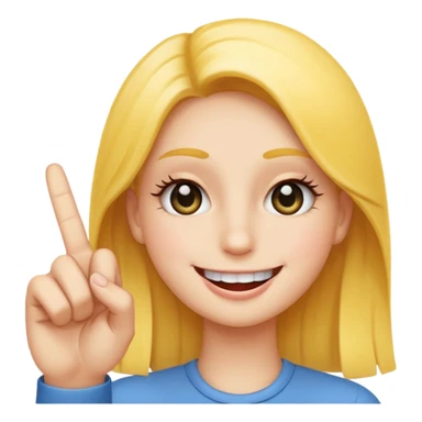 Smiley face Eye lashes middle finger  sticker