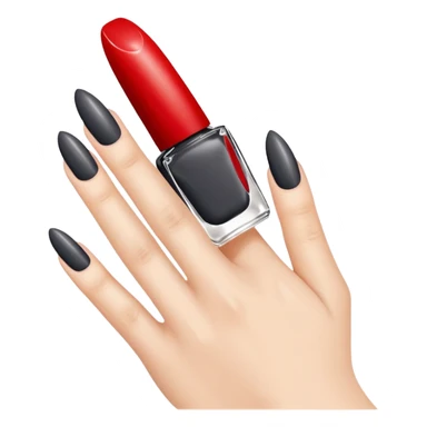 Christian Louboutin dark grey nail polish  sticker