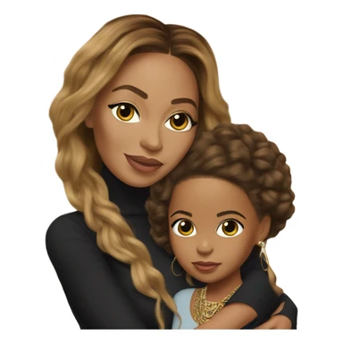 Beyoncé with blue ivy sticker