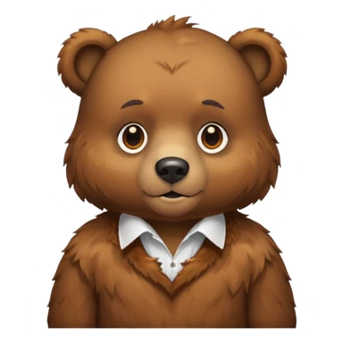 bear wear white shirt sticker