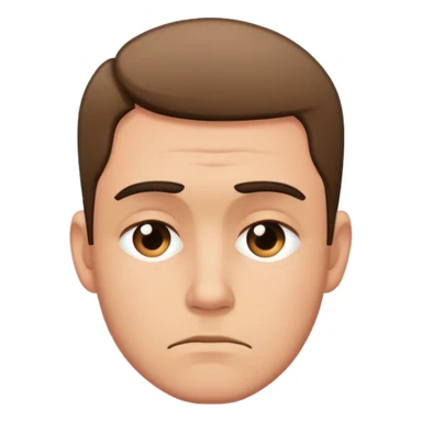 Sad + self-image reflection male sticker