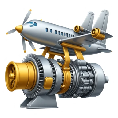 generate realistic airplane engine sticker