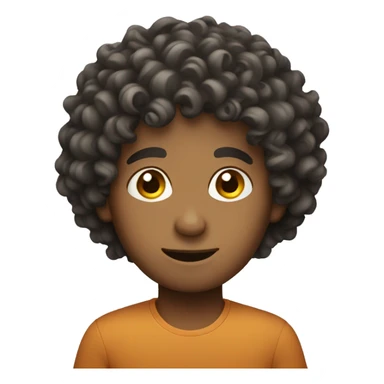 curly head boy sticker
