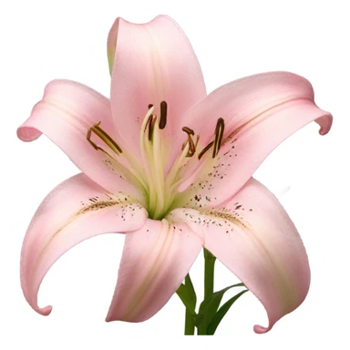 light pink lilium sticker