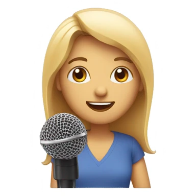 person speaking into a microphone  sticker