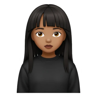 Philippino girl in black fringed sweatshirt sticker