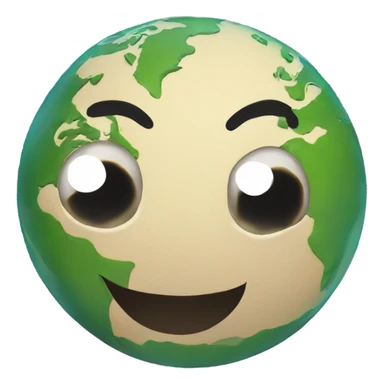 earth with a smile sticker