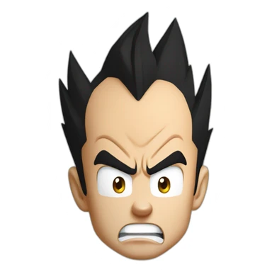 shocked vegeta sticker